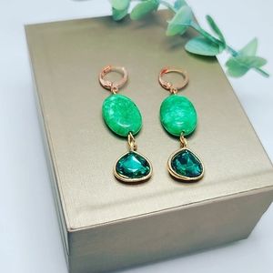 Green Rhinestone earring
